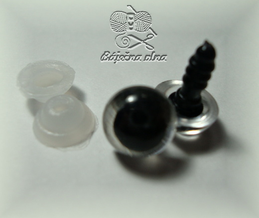 10 mm - Bezpečnostné oči - Priesvitne - 1pár