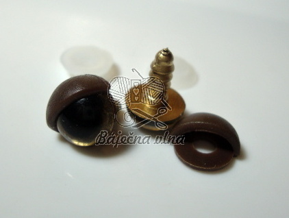 10mm - Bezpeč.oči s viečkom - zlaté - 1pár
