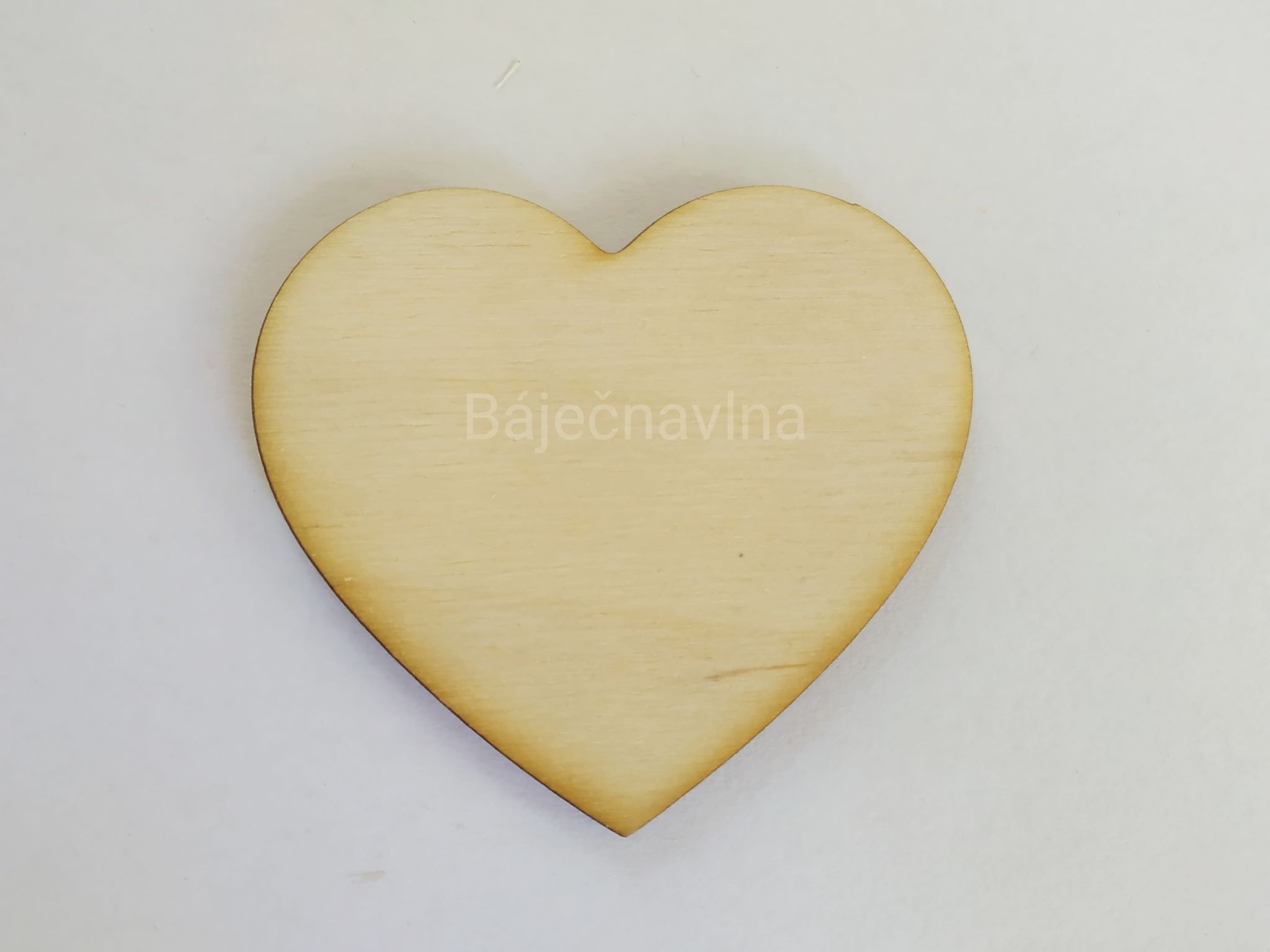 Drevená tabuľka - Srdce - 6 cm