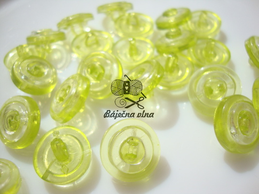 Gombík - zelený 13mm
